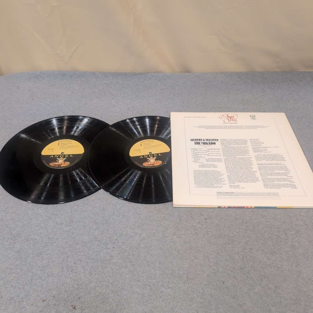 Gilbert & Sullivan The Mikado Vinyl 2 LP Set Sargent EMI Angel - Picture 3 of 3